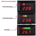 Universal LED Voltmeter Tester Car Battery Charge Level Indicator 12V 24V 36V 48V 60V 72V Lithium Battery Capacity Meter Battery Tester. 