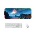 Sunsky- 400x900x3mm F-01 Rubber Thermal Transfer RGB Luminous Non-Slip Mouse Pad. 