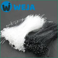 【WEJA】100pcs White Loop Locks fasten rope Clothes Price label Tagging Pins Plastic loop lock pins Rope pin line tags holder sling. 