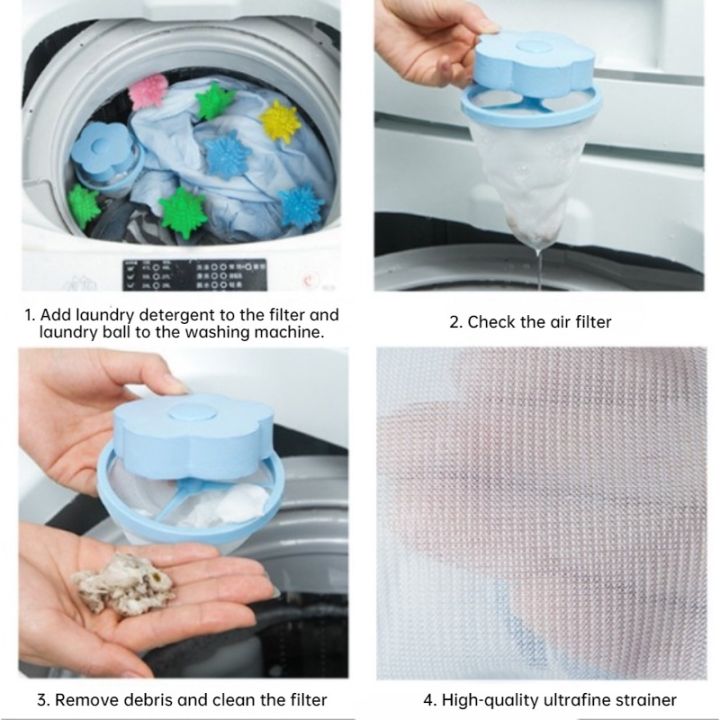 Washing machine Filter Bag Float Hair Remover Cleaning Decontamination ...