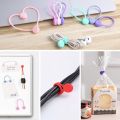 3Pcs Packs Silicone Magnetic Cable Organizer / Cable Ties / Earbud Cord Wrap / Headphone Cord Winder / Cable Manager Keeper Ties Straps. 