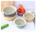 Kitchen Plastic Double Drain Basket Bowl Washing Basket Strainer Bowls Drainer Vegetable Cleaning Colander. 