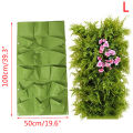 Green Vertical Hanging Garden Planter Flower Pots Bag Wall Mount Hanging AITENG. 