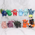 naruto Naruto Q version of Shippuden Vortex Naruto 10 tailed beasts nine-tailed fox handmade office figure landscape ornaments Action Figures. 
