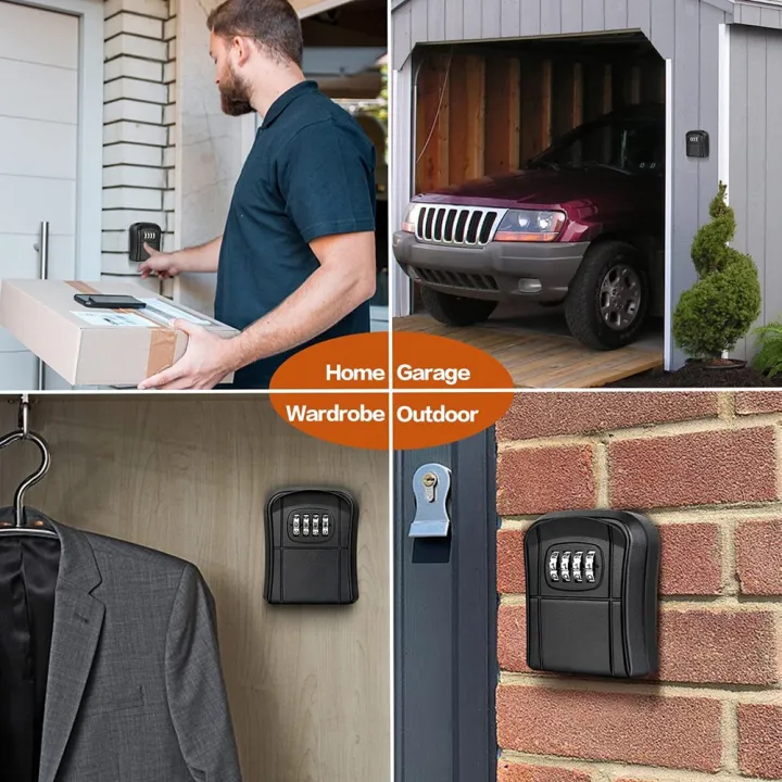 Key%20Box%20Wall%20Mounted%20Mini%20Key%20Safe%20Outdoor%20Key%20Box%20with%20Resettable%204-Digit%20Numeric%20Code%20Waterproof%20Key%20Box%20(Black)%20-%20Image%205