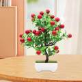 Artificial Fruit Tree Bonsai Lifelike PP Material Table Centerpiece for Indoor Outdoor Sturdy. 