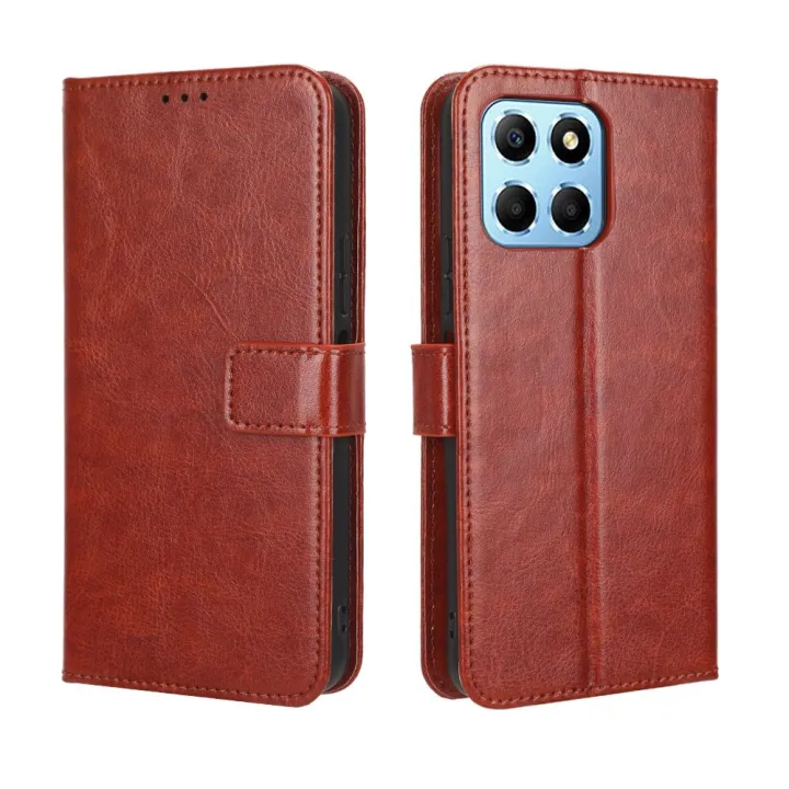 lthmy for Honor X6 Case Wallet PU Leather Back Cover Stand Holder Flip Cover