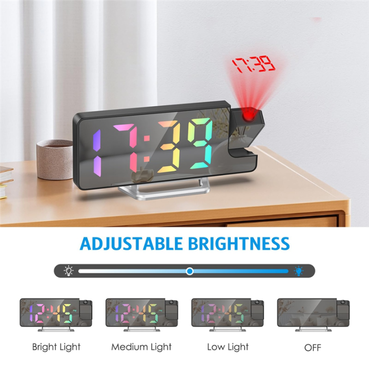 Projection Alarm Clock Projection Clock for Bedroom Ceiling Ceiling ...
