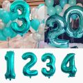 10pc Happy Birthday Duck Blue F Number Balloons First Baby Boy Girl Party Decorations My 1 One Year Ballons Supplies Globos. 