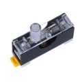 DIN Rail Type Fuse Holder with Fuse Box Cover Base Single Guide With Indicator Light-FS101-10A. 