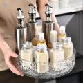 Rotating Spice Rack Turnable Storage Tray Organizer Bins Holder for Table Refrigerator. 