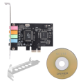 PCIe Sound Card 5.1, PCI Express Surround Card 3D Stereo Audio with High Sound Performance PC Sound Card CMI8738 Chip. 