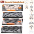 K68 Gaming Keyboard BT Wireless Mechanical Keyboard 5.0 Wireless Mechanical Keyboard 2.4G 68 KeysBacklit for PC Gamer Keyboards. 