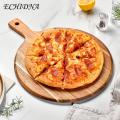 Large Cutting Board Multipurpose Wooden Pizza Pan with Long Handle Round Cutting Board for Vegetables Cake Bread Steak Kitchen Serving Tray Platter Wood Cutting Board. 
