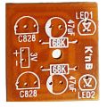 Multiflashing Circuit 2 LED Flashing DIY Kit with Parts and PCB - Robo Circuit - Multi. 