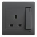 ACL Elegance Switched Outlet Socket - Grey. 