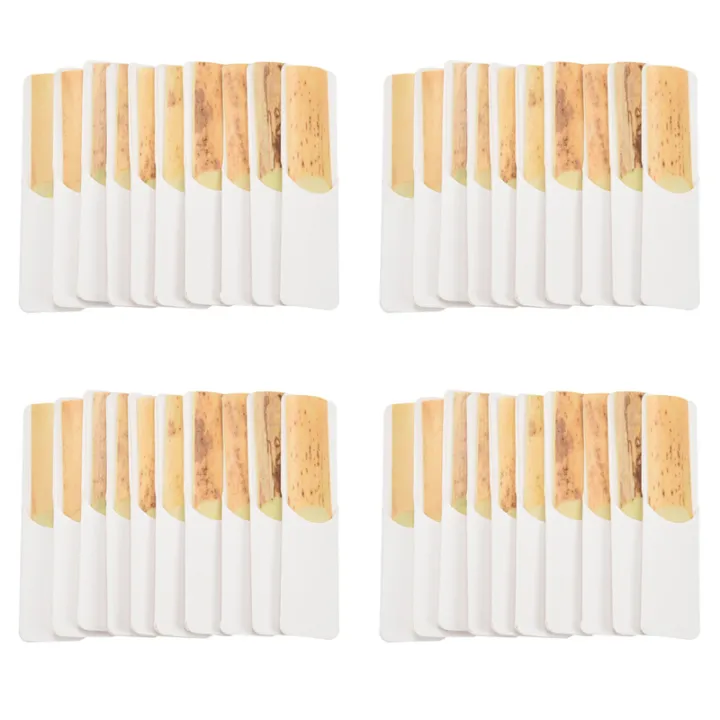 Pullhee-40Pcs Alto Saxophone Reeds Sax Reeds Strength 2.5 Woodwind Instrument Parts & Accessories