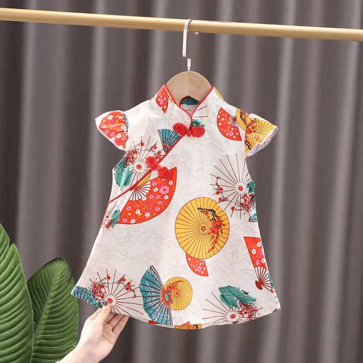 Wisebaby%20CNY%20Baby%20Girls%20Retro%20Cheongsam%20Dress%20Kids%20Floral%20Chinese%20Style%20Traditional%20Dress%20Girl%20Cotton%20Breathable%20Crane%20Cheongsam%20-%20Image%206