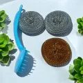 Stainless Steel 3pcs Scrubber with handle. 