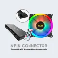 ARMAGGEDDON TESSARAXX TX-ICORE DL-14 | Support Aurora Sync : ASUS / Gigabyte / MSI | Durable and Silent Fan 14CM. 
