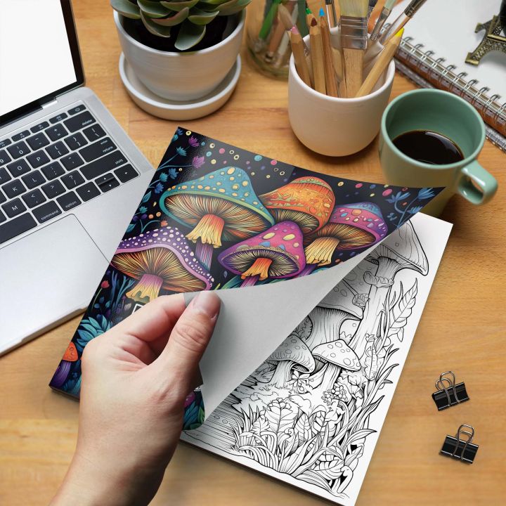 Fungi%20Coloring%20Book%2024%20Page%20Books%20Gift%20For%20Birthday%20Party%20Relieve%20Stress%20Kill%20Time%20Graffiti%20Painting%20Drawing%20Art%20-%20Image%207