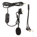 Boom Microphone Headphone Cable Volume Control Boom Mic Cable Stable Mute Switch for Game Console for QC45. 