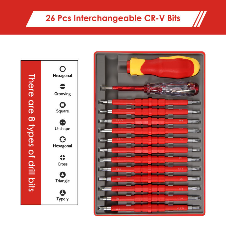 26-Piece%201000V%20Professional%20Electrical%20Screw%20Driver%20Set%20Tools%20Part%20for%20Man%20with%20Case%20-%20Image%206