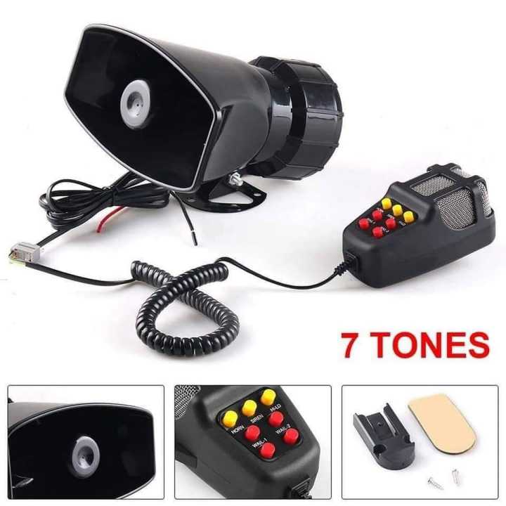 Universal Bike Car Van Three Wheel 7 Sound Alarm VIP Tone 12V Police Siren High Power Magic System Horn