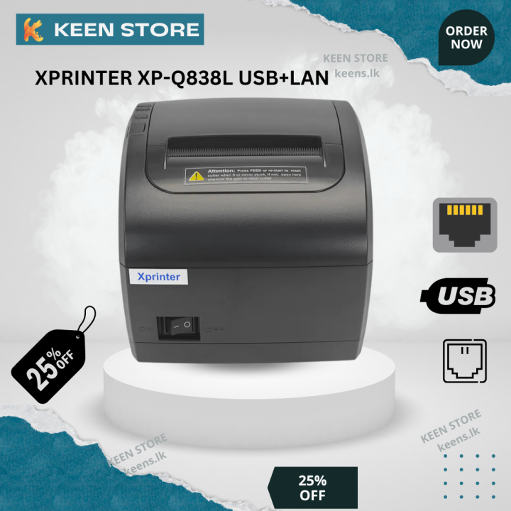 XPRINTER XP-Q838L USB+LAN POS BILL RECEIPT PRINTER