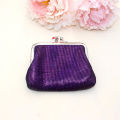 Vintage Double Layer PU Bright Grid Short Wallet Women's Small Coin Purse Creative Card Pack Student Mini Money Bag. 