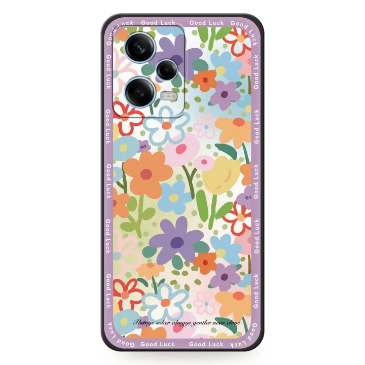 Soft%20case%20Fashion%20Design%20Phone%20Case%20For%20Redmi%20Note12%20Pro%205G%20Oil%20Painting%20Cartoon%20Back%20Cover%20flower%20Graffiti%20Shockproof%20-%20Image%206