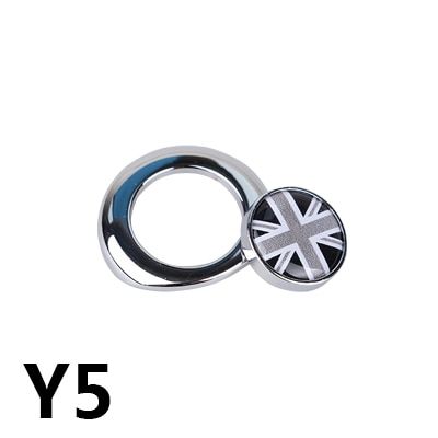 Interior Accessories Car Stickers For Mini Cooper R55 R56 R57 R58 R59 R60 R61 Car-Styling Start Button Sticker Metal Decoration-(gray jack)