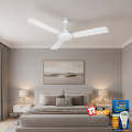 Kelani Ceiling Fan - White (Manufactured by Havells) - KEL-25FANBZZWZ + Free Energy Saving LED Bulb Screw Type E27 (LED012SL-WWW). 