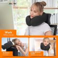 Travel Pillow 100% Pure Memory Foam Neck Pillow, Comfortable & Breathable Cover. 