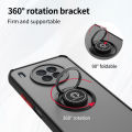 Lenuo Anti-fall Fashion Protective Phone Case For Huawei nova 8i Casing Multifunction Car Magnetic Shockproof With Ring Stand Back Cover. 