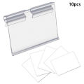 10PCS Plastic Sign Label Holder Wire Shelf Retail Price Tag Label Merchandise Sign Display Holder Stand. 