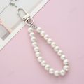 Vintage Imitatin Pearl Keychain Bag Charm Simple Wristlet Bead Key Chain for Women Cute DIY Pendant Mobile Phone Decoration. 