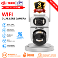 ITECH 12MP WiFi Outdoor Camera 6K Three Lens, Three Screen Motion Detection, Night Vision, Two-Way Audio Baby Surveillance CCTV Camera WT. 