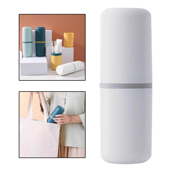 Travel Toothbrush Holder with Cover Toothbrush Box Portable for Bathroom Daily Use