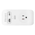 USB Outlet Adapter Power Plug Adapter Multifunctional US Plug 120V 1800W Short Circuit Guard Wide Application Energy Saving PC for Business Trips. 