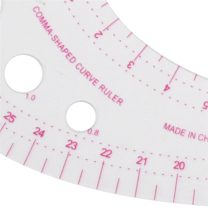 Spline Fish Ruler Spreeshop 3X 11.8 Inch Long Comma Shaped Plastic Transparent French ...