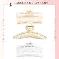 Ins Style Transparent Acrylic Large Hair Clips For Women Girls Elegant Hair Accessories. 