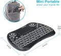 Backlit Mini Wireless Keyboard with Touchpad Mouse Combo QWERTY Keypad,Rechargeable Handheld Keyboard Remote for Smart TV,Android TV Box,Xbox,Raspberry Pi,PC. 