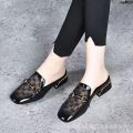 Large Feet When Fat Slippers Wide Outer Toe Cap 42‐- Sister Size Women's Shoes Half Mesh 41 Slippers 3543 Internet Celebrity Cool ﹉. 