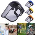 Garden Grass Trimmer Safety Helmet Hat with Full Face Mesh Visor for Logging Brush Cutter Forestry Protection Kitchen Mask Tools. 