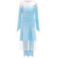 3 5 6 8 10 Years Girls Elsa 2 Costume Kids Halloween Cosplay Princess Dress Children Birthday Party Frocks Clothes Up. 