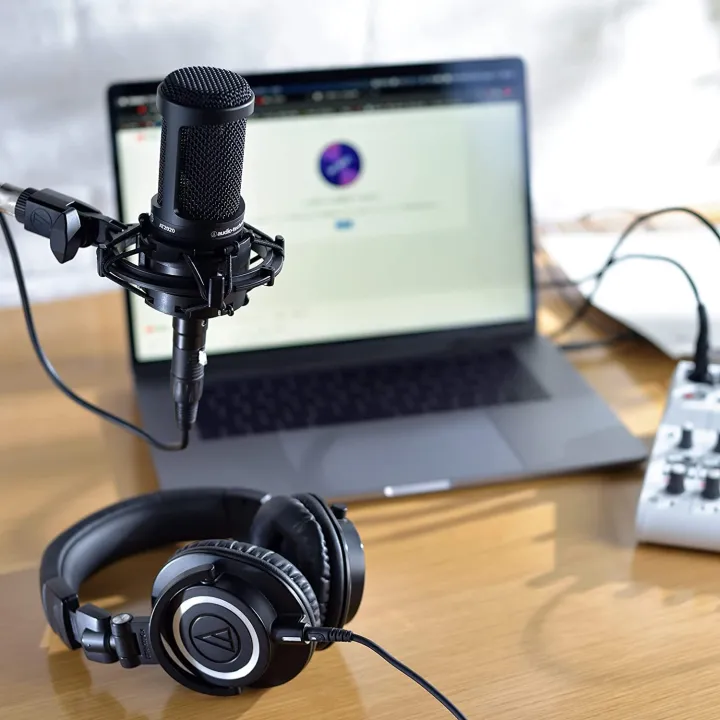 Audio-Technica%20AT2020%20Cardioid%20Condenser%20Studio%20XLR%20Microphone,%20Ideal%20for%20Project/Home%20Studio%20Applications,%20Black%20-%20Image%205