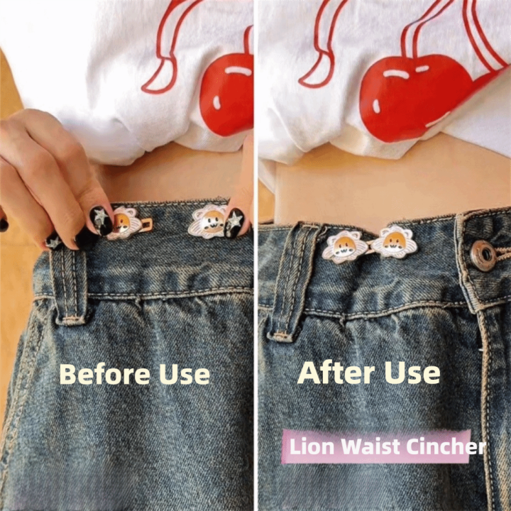 New%20Lion%20Shape%20Flat-Base%20Jean%20Buttons%20Adjustable%20No-Sew%20Installation%20Pant%20Waist%20Tightener%20Portable%20Cartoon%20Effortless%20Waist%20Tighteners%20Waistband%20Repair%20-%20Image%203