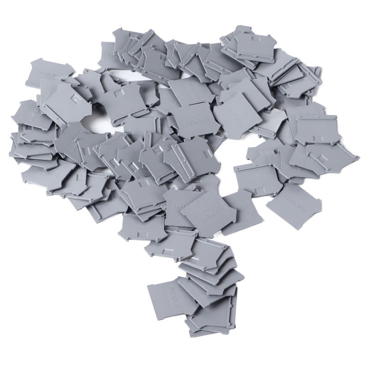 100PCS Terminal Partition Plates PA66 Din Rail Block End Cover Separation Ba LLI