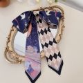 Flower Pattern Printing Hair Scarf Vintage Headband Soft Wrap Printing Hair Band Strap Chinese Style Satin Silk Printing Scarves Outdoor. 